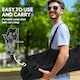 image 5 of Outsunny Camping Chair for Adults, Padded Folding Chair, Olive Green 
