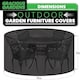image 5 of Gracious Gardens Round 190x80cm Waterproof Round Furniture Cover | Black | Black | 190x80cm | 1