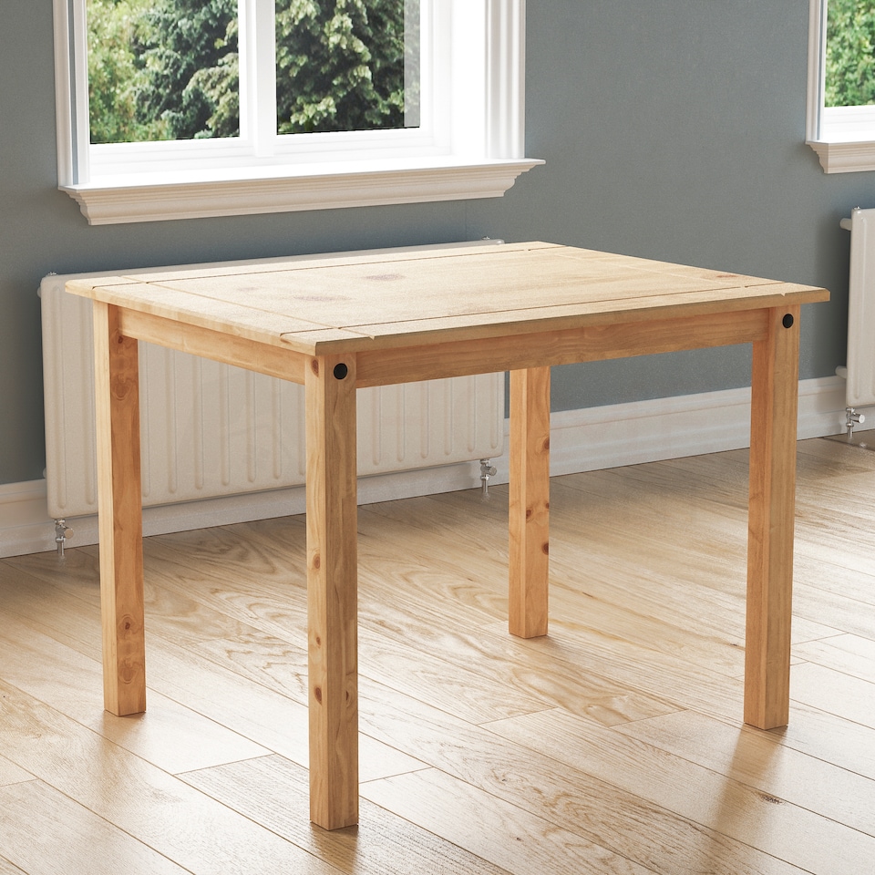 image 1 of Vida Designs Corona 2 Seater Dining Set 3 Piece Table & Chairs, Solid Pine Wood