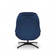 image 6 of Velvet Blue Brenna Swivel Armchair with Footstool