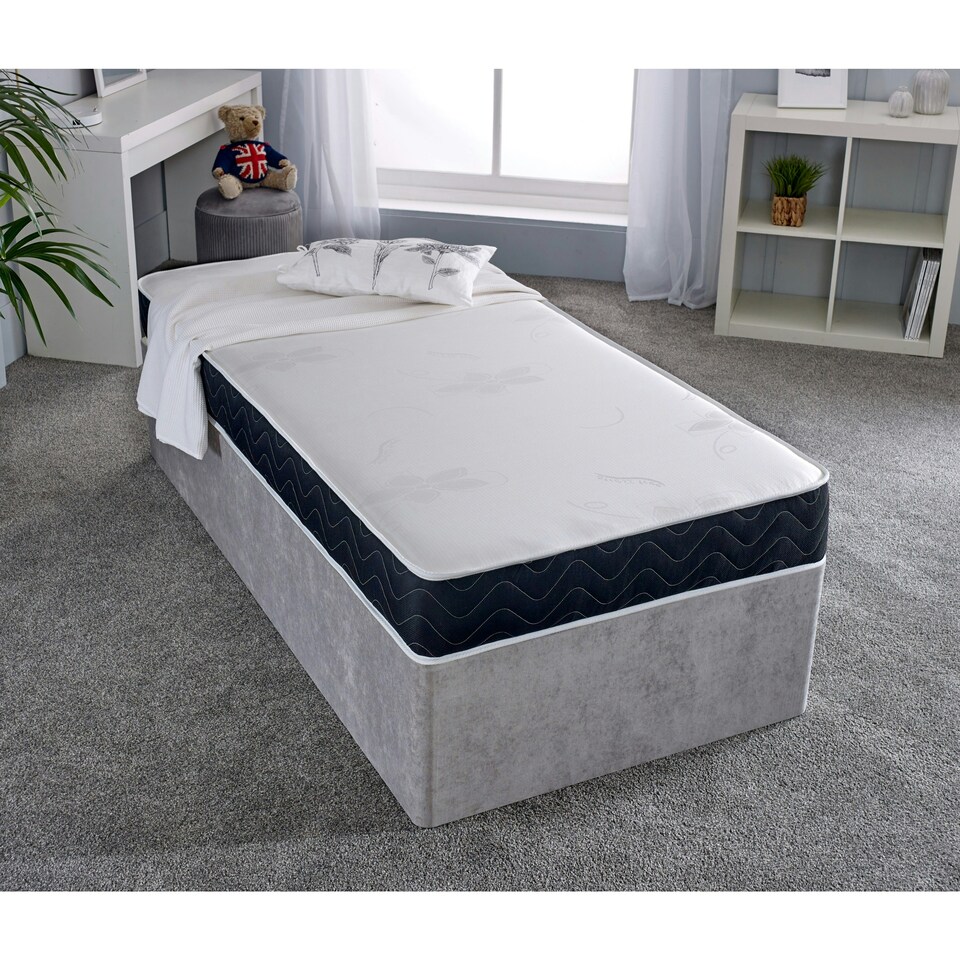 image 1 of Mars Black Border Hybrid Mattress - 17cm Deep, Medium-Soft Feel Black | Single