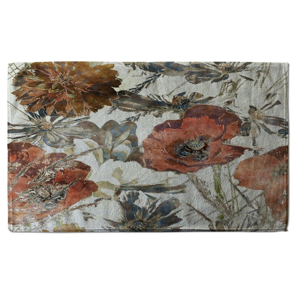 image 1 of Watercolour Flower Print (Kitchen Towel)
