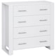 image 1 of HOMCOM Chest Of 4 Drawers Home Storage Clothes Cabinet Metal Handles Base White
