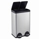 image 6 of Cooks Professional Dual Pedal Recycle Bin 60L with 2 x Compartments & Soft Close Lids | Silver