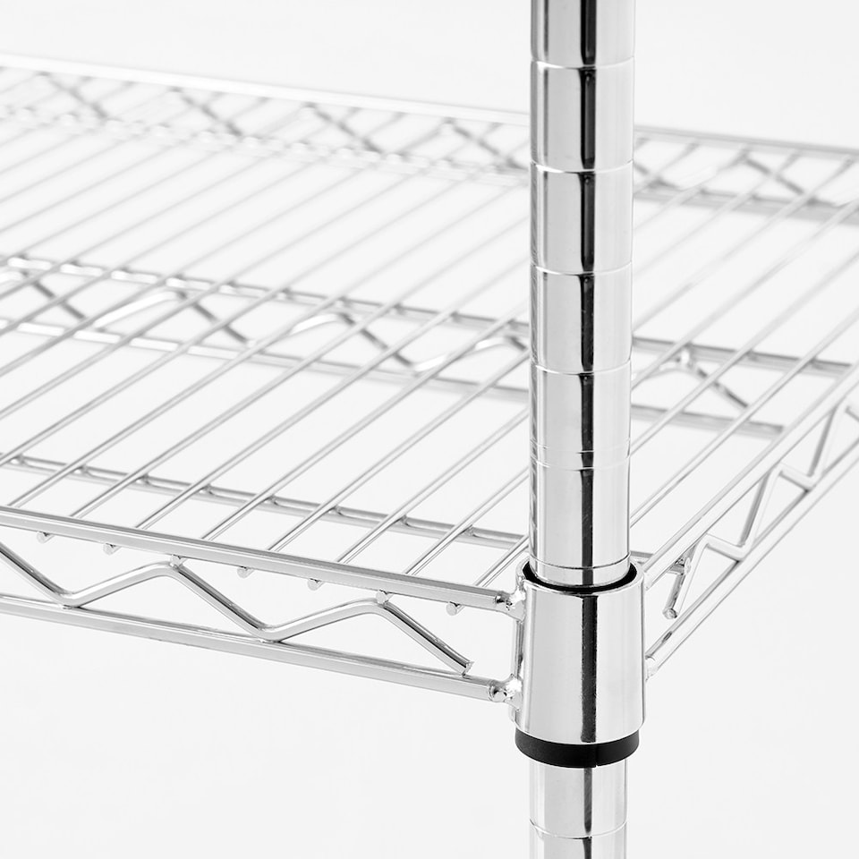 image 1 of 5 Tier Heavy Duty Chrome Wire Shelving Unit