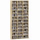 image 2 of HOMCOM 1116 CD/ 528 DVD Storage Unit, Media Storage Shelf, Wooden Display Unit with Adjustable Shelves, 102 x 195 cm, Oak Tone | White