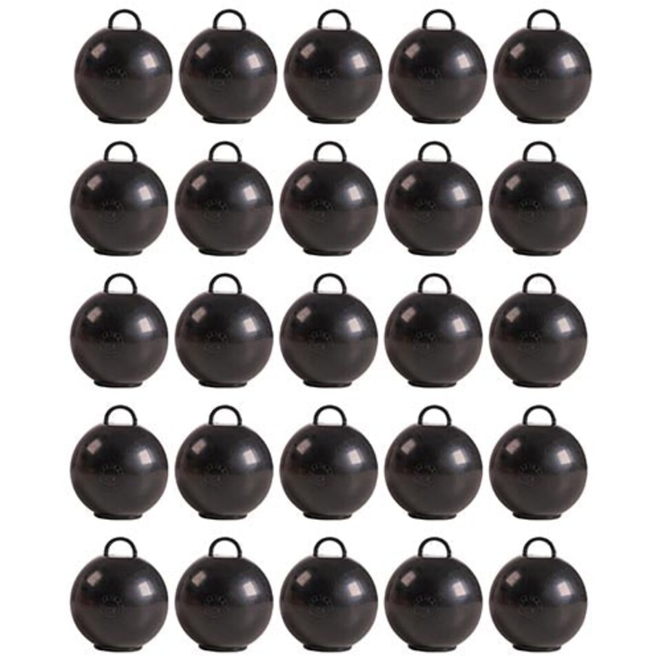 Black Round Bubble Balloon Weights - Pack of 25