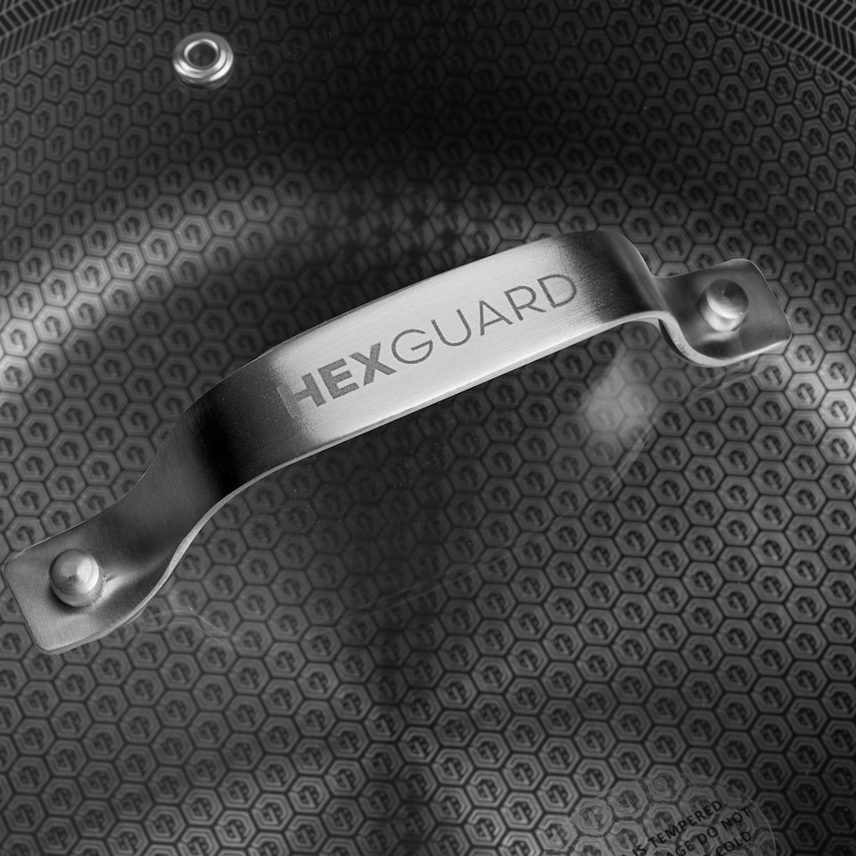 image 1 of Prochef HexGuard 24cm Tri-Ply Casserole Dish with Glass Lid | Silver