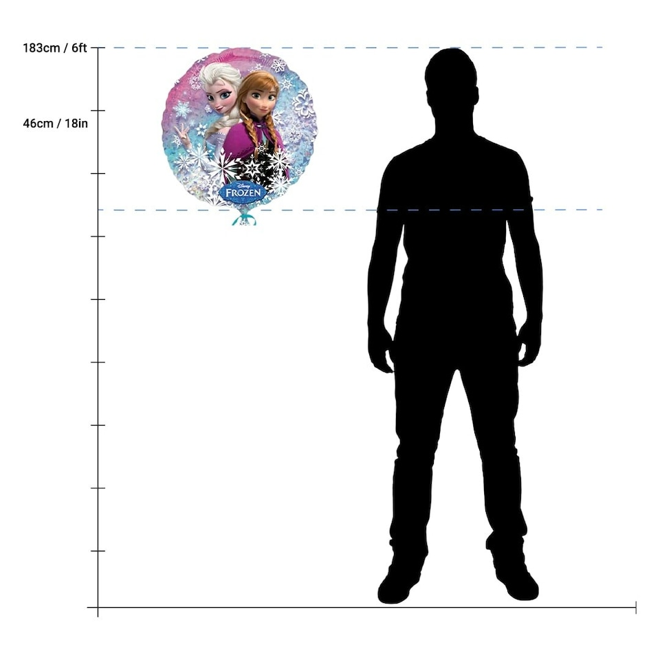 image 1 of Disney Frozen Round Foil Helium Balloon 46cm / 18 in