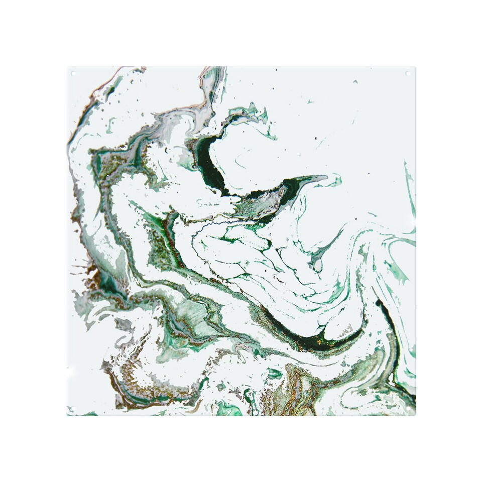 image 1 of Green Marble Splash Back | White