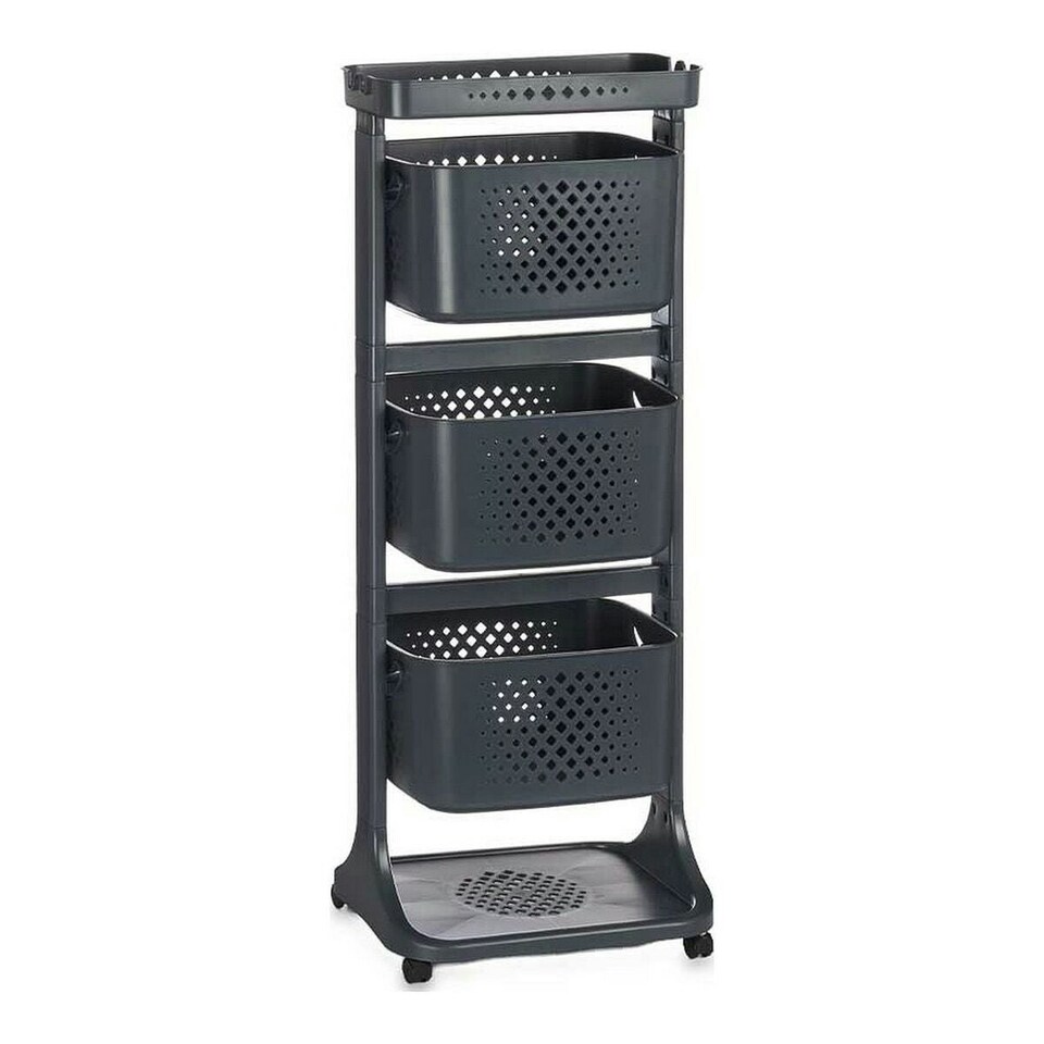 image 1 of Vegetable trolley Kinvara TP-749 Anthracite polypropylene Plastic 33 x 11,2 x 42,5 cm N/A