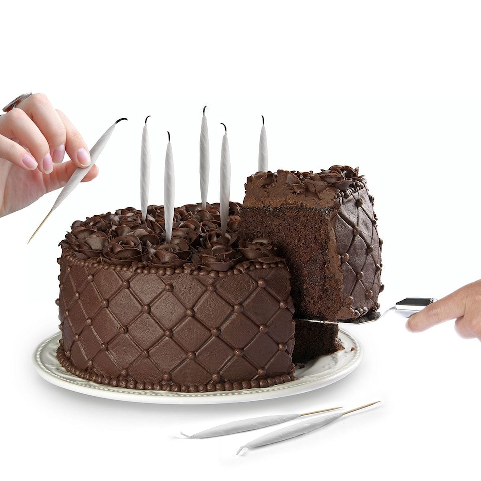 image 1 of Widdop Gifts Fred 'Lit' Roll Up Shaped Birthday Candles - Pack of 8