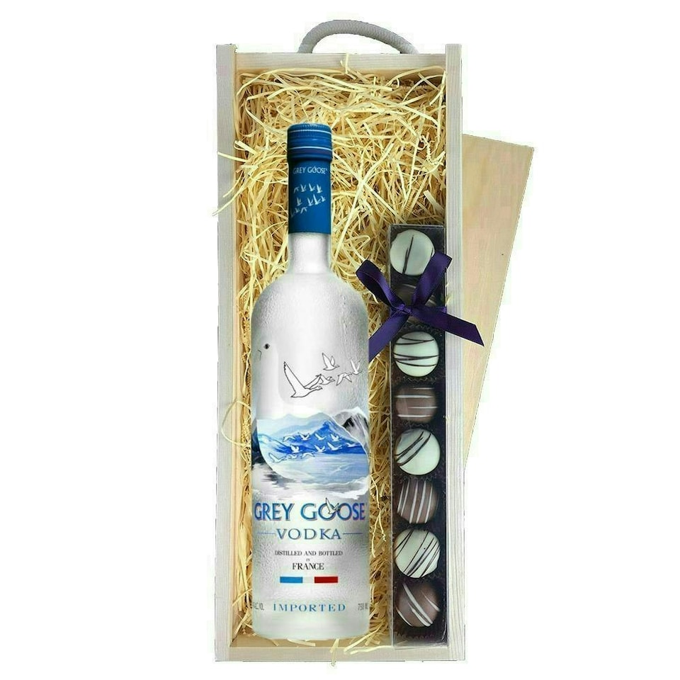 image 1 of Grey Goose Vodka & Truffles, Wooden Box 70cl 40% abv
