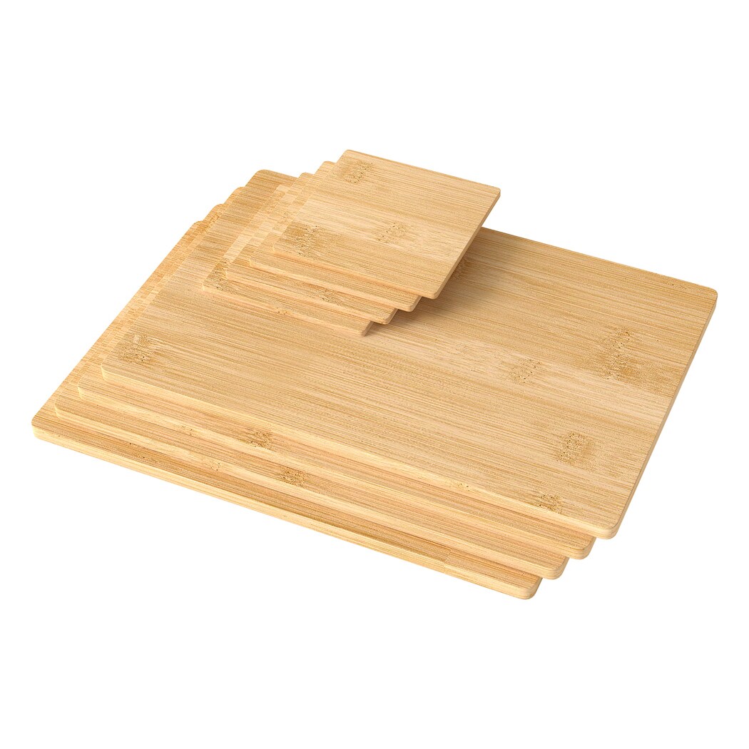 TOQUE 8 Pcs Bamboo Placemat Coaster Heat-resistant Mat Storage Tray Dish