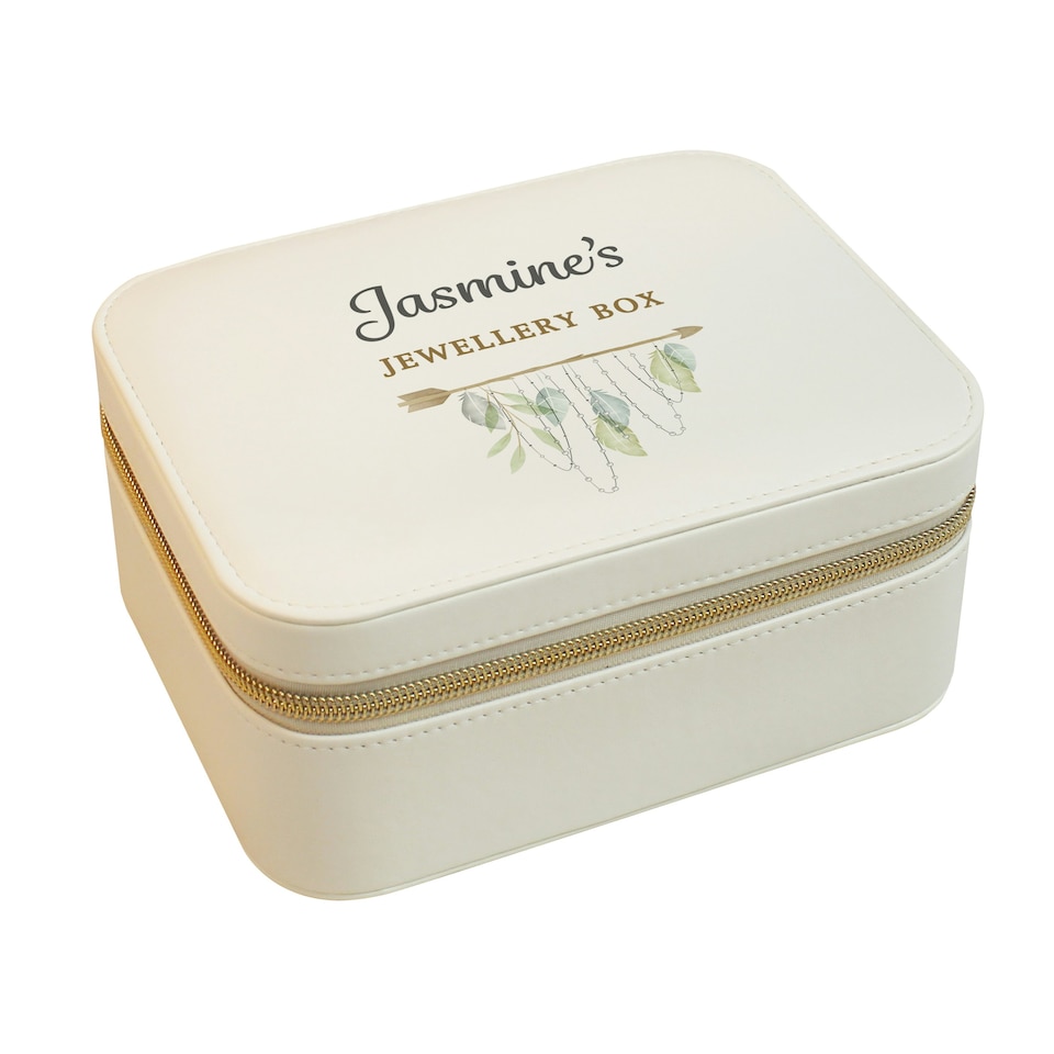 image 1 of Personalised Botanical Travel Jewellery Box