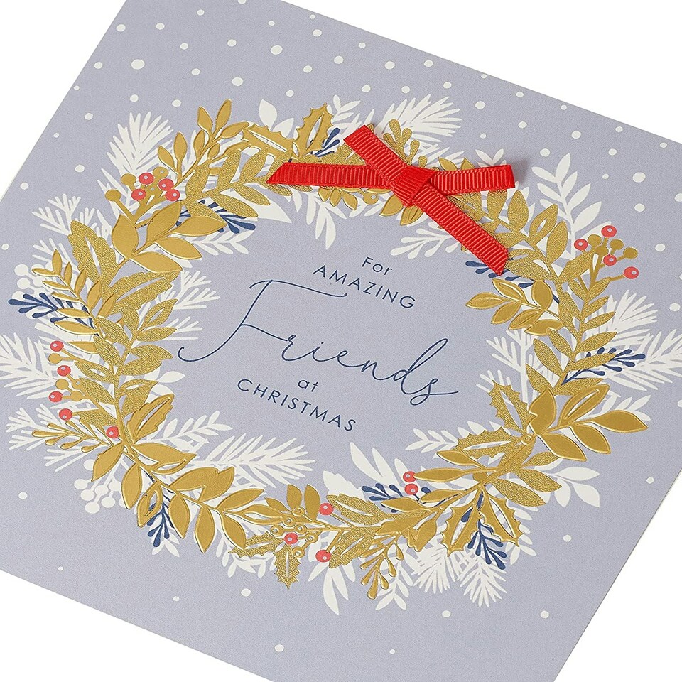 image 1 of Red Bow Attachment Amazing Friends Christmas Card