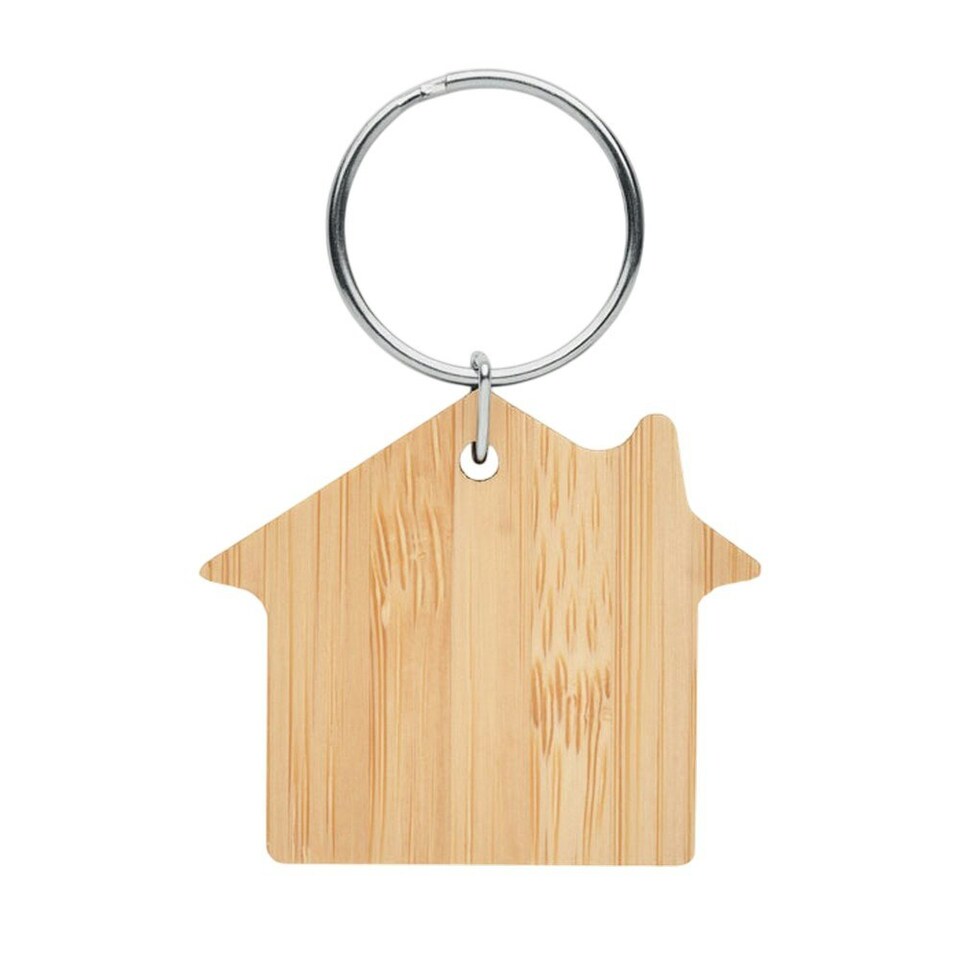 MidOcean HouseBoo House Bamboo Keyring - Wood - One Size