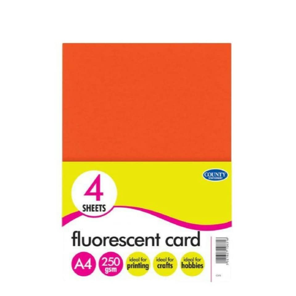 image 1 of 4 Fluorescent Card Pack 250gsm