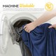 image 2 of MONHOUSE Heated Throw - Electric Blanket - Digital Controller - Timer up to 9 hours, 9 Heat Settings, Auto Shutoff - Machine Washable - Single 130X160cm - NAVY