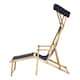 image 4 of Interiors by Premier Blue Lounger, Easy to Clean Lounger Chair Outdoor, Weather-resistant Chaise Lounge, Space-saver Sun Lounger