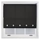 image 3 of FURNISHED Roller Blinds Daylight Round Eyelet Light Filtering Easy Fit Trimmable Window Blind | Black | Black | (W) 80cm x (L) 165cm