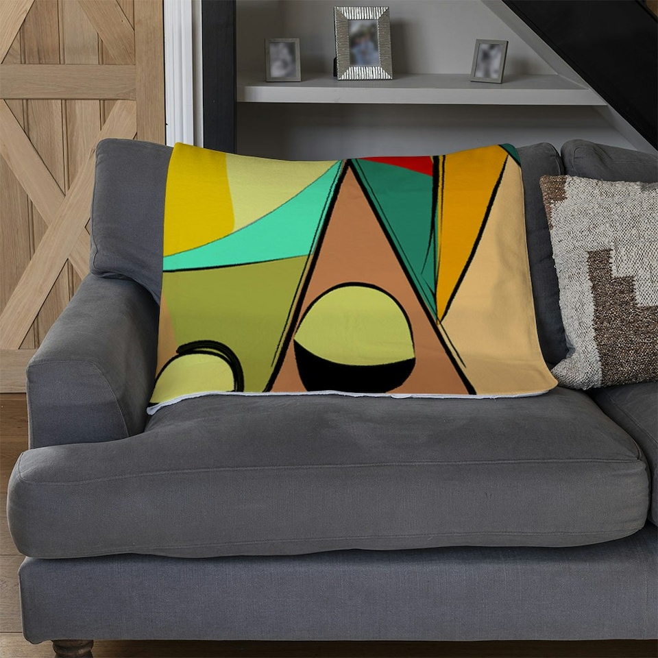 image 1 of abstract portrait (Blanket)