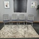 image 2 of Dining Chairs Set of 4 Grey Velvet Kitchen Chairs Grey