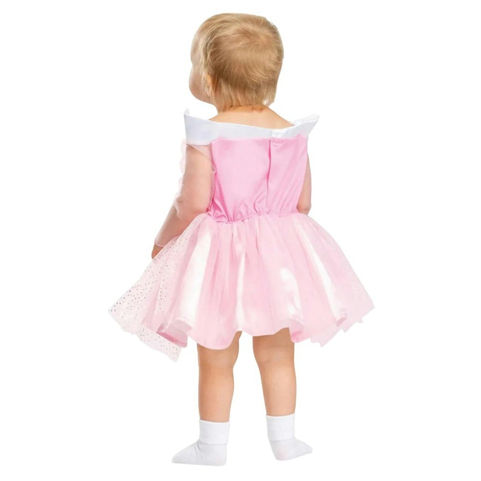 image 1 of Sleeping Beauty Baby Girls Aurora Classic Costume Dress - Pink/White - 6-12 Months