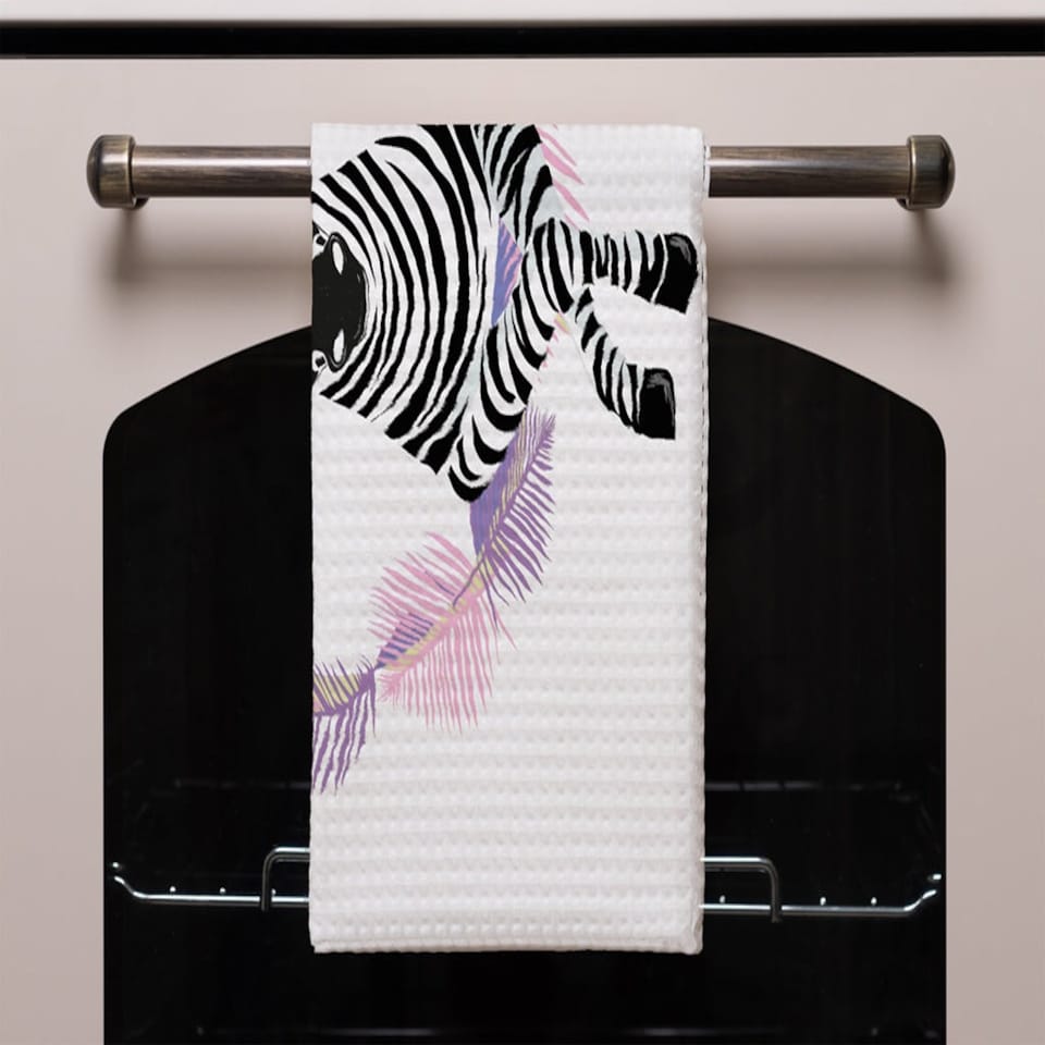 image 1 of Pink Zebra (Kitchen Towel)