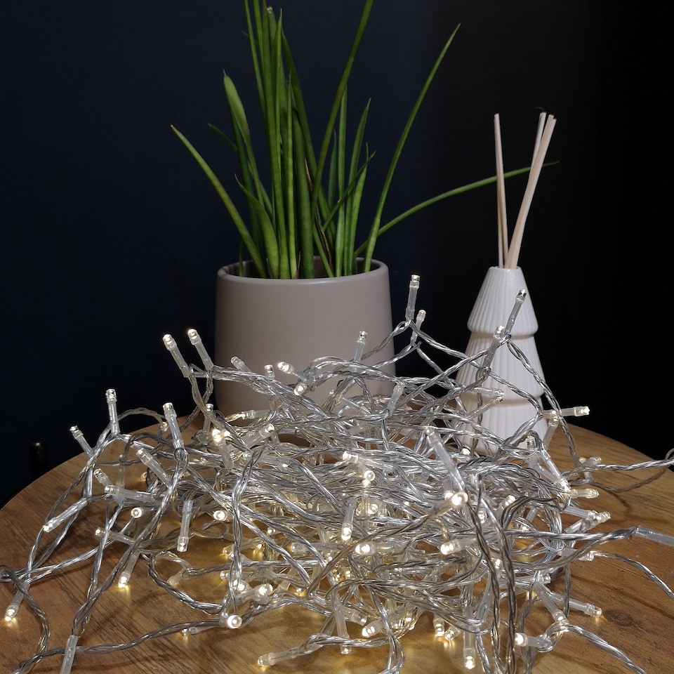 image 1 of 20m Battery Operated Indoor Outdoor Christmas String Lights with 200 LEDs in Warm White