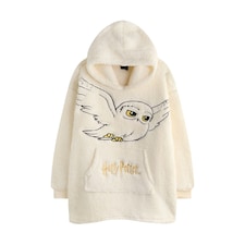 Harry Potter Girls Hedwig Blanket Hoodie - Beige - One Size