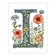 image 3 of Letter Wildflowers Poppy Floral Birthday Gift Mum Black Framed Wall Art Print A4