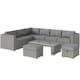 image 1 of Outsunny 6PC PE Rattan Corner Sofa Set Outdoor Conservatory Furniture w/ Cushion