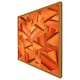 image 4 of Autumn coloured geometric triangle patterns (Picutre Frame) Black | L