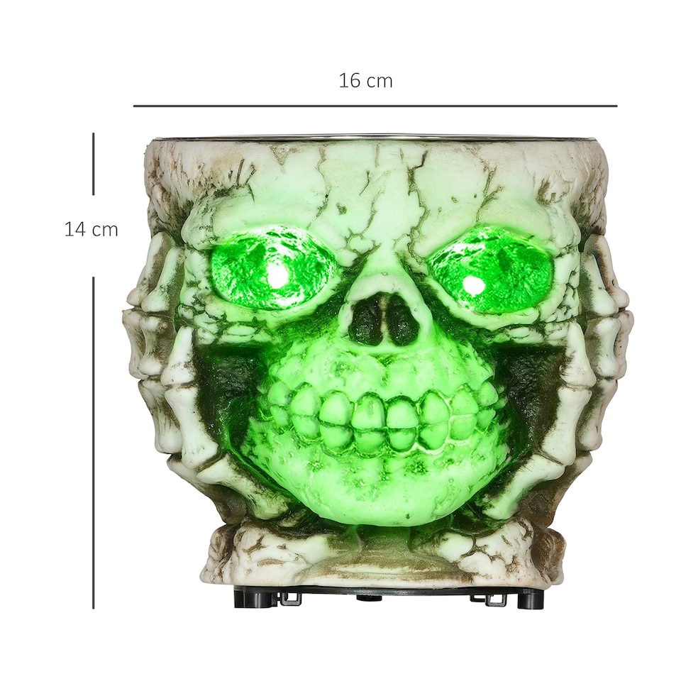 image 1 of HOMCOM Skeleton Candy Bowl Outdoor Halloween Decoration for Party