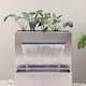 image 2 of Planter & Waterfall Cascade Silver Stainless Steel Outdoor Water Feature with Lights H89cm