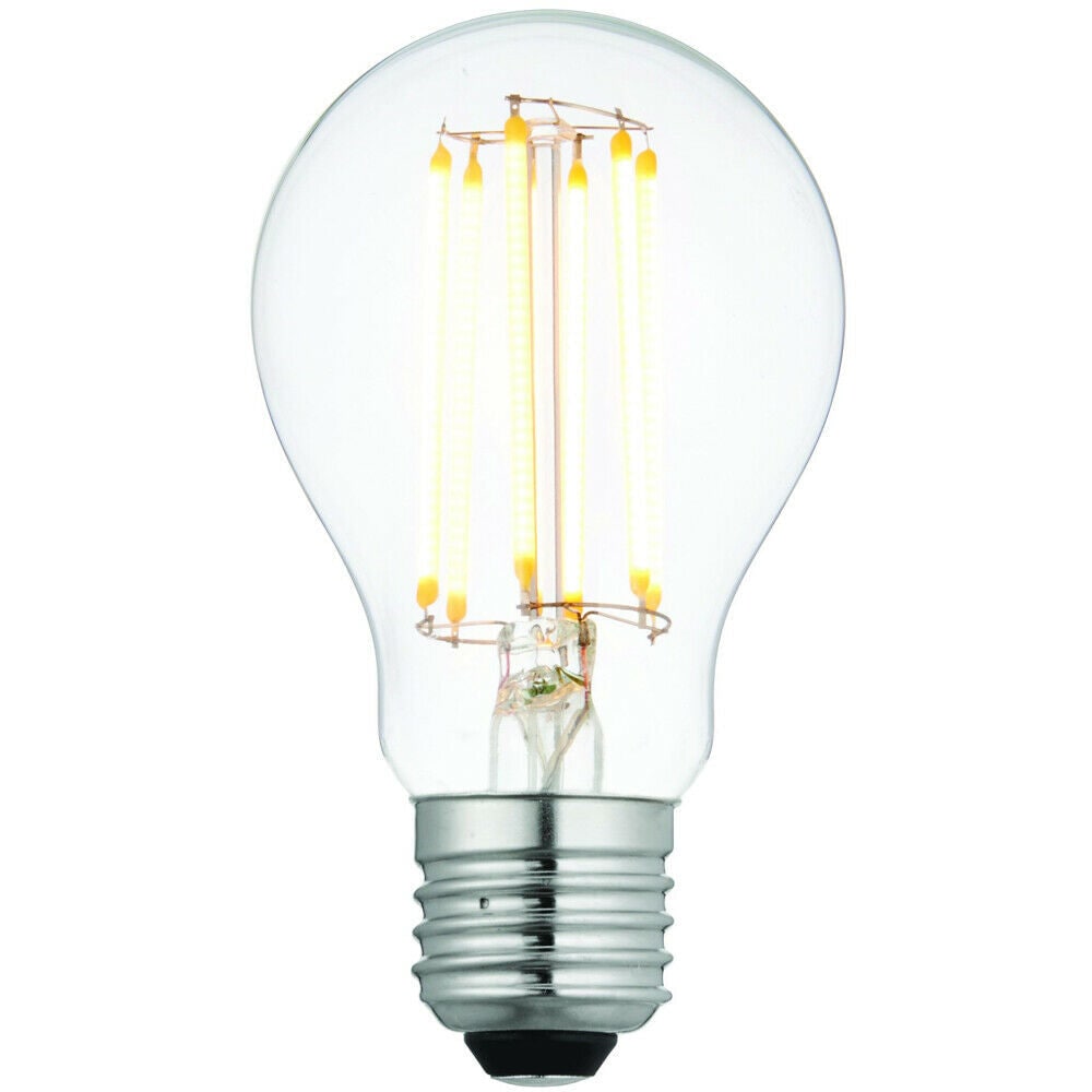 Loops E27 Edison Dimmable LED Light Bulb 6W Warm White 2700K Glass GLS Filament Lamp