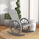 image 1 of Outsunny Wooden Adirondack Rocking Chair Reclining Armchair Outdoor Garden Furniture Patio Porch Rocker - Grey | Grey | Grey