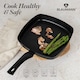 image 2 of Blaumann Cookware Frying Grill Pots Pan Saucepan Casserole Soft Touch Handle Lid | Black | Matt Black | 26cm Ribbed Grill Pan - 2L
