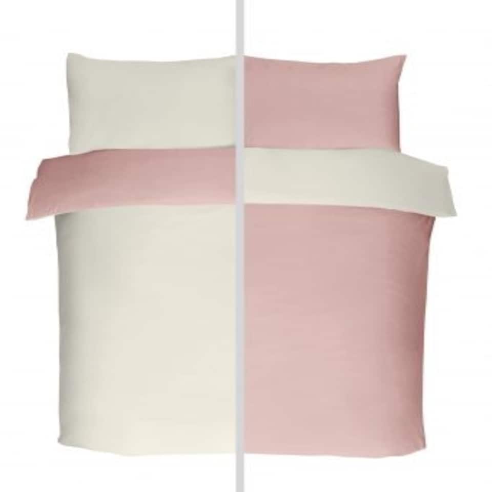 image 1 of Brights Reversible Duvet King Bed CreamBlush