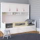 image 2 of Safetots Deluxe Soft Touch Denim Extra Wide Bed Rail, Natural 140cm Wide x 50cm Tall, Toddler Bed Guard For Safety