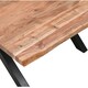 image 2 of Live Edge Collection Large Square Dining Table - Metal - L140 x W140 x H76 cm - Brown Brown
