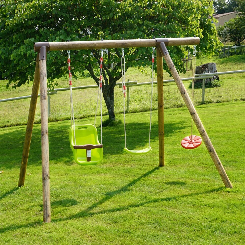 image 1 of Tiago Childrens Wooden Garden Swing Set
