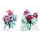image 1 of Set of 2 Spring Flower Bouquet Glass Vase Floral Watercolour Bedroom Wall Art Print A4