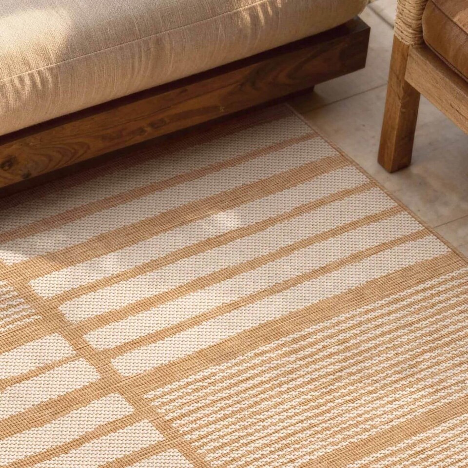 image 1 of Ted Baker Flatweave Allington Indoor Outdoor Rug Geometric Reversible