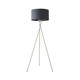 image 8 of ValueLights Camden Brushed Chrome Tripod Floor Lamp Charcoal Shade Grey