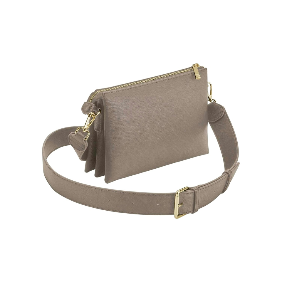 image 1 of Bagbase Womens/Ladies Boutique Soft Touch Crossbody Bag - Taupe - One Size Brown