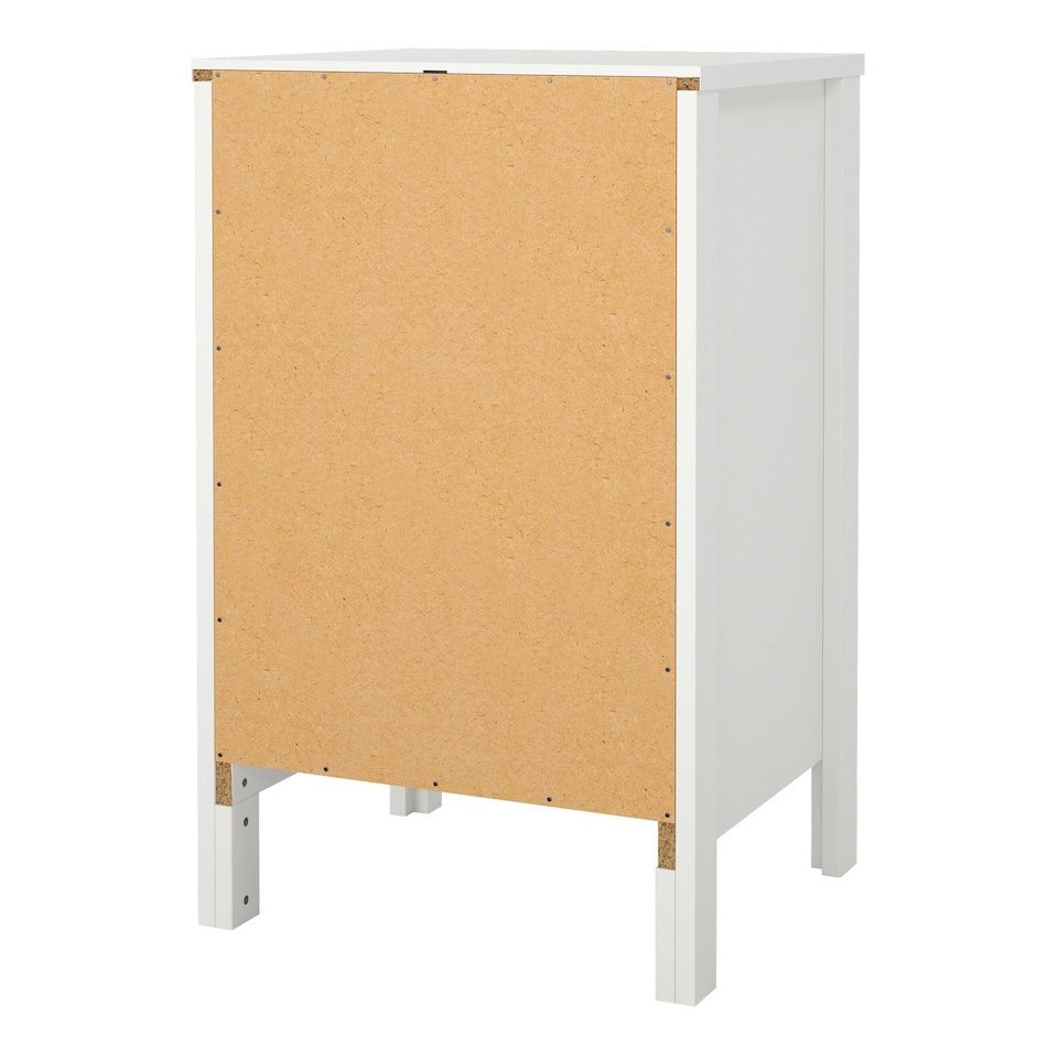 image 1 of Barcelona Bedside Table 3 Drawers in White