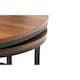 image 5 of Walnut Round Nesting Coffee Tables | Brown | Brown