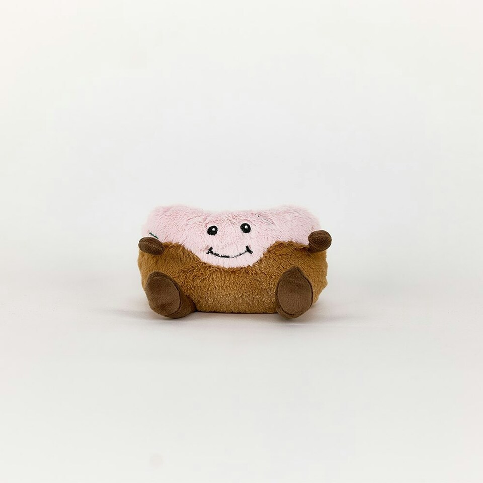 image 1 of Warmies Donut Plush Mini Size, Fully Microwavable and Weighted Cuddly Toy for Anxiety, Chill in The Freezer or Heat in Microwave, Soft Toy Heat Pad